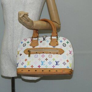 LOUIS VUITTON Monogram Multicolor Alma Hand Bag White M92647 LV Auth yk19104A